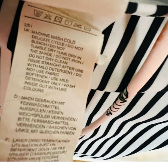 NWOT Cupshe Pink Floral Twist Front Striped Halter One Piece Cutout Swimsuit, M - Picture 14 of 14